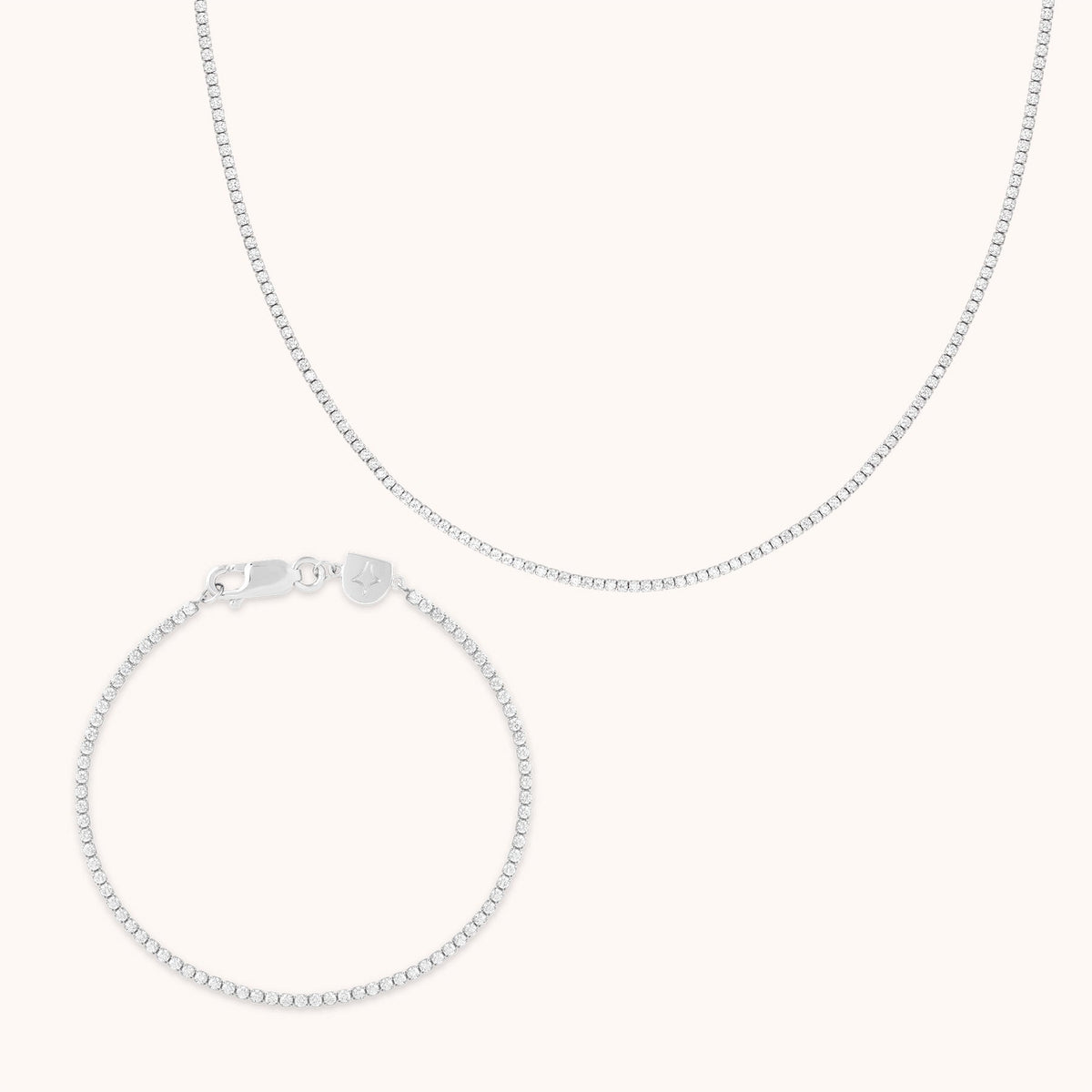 Bold Zodiacs & Zodiac Gift Sets - Tennis Chain Gift Set in Silver - Stacking Sets - Astrid &amp; Miyu