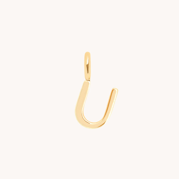 Initial Charms - U Initial Charm 9k Gold - Welding Charm - Astrid &amp; Miyu