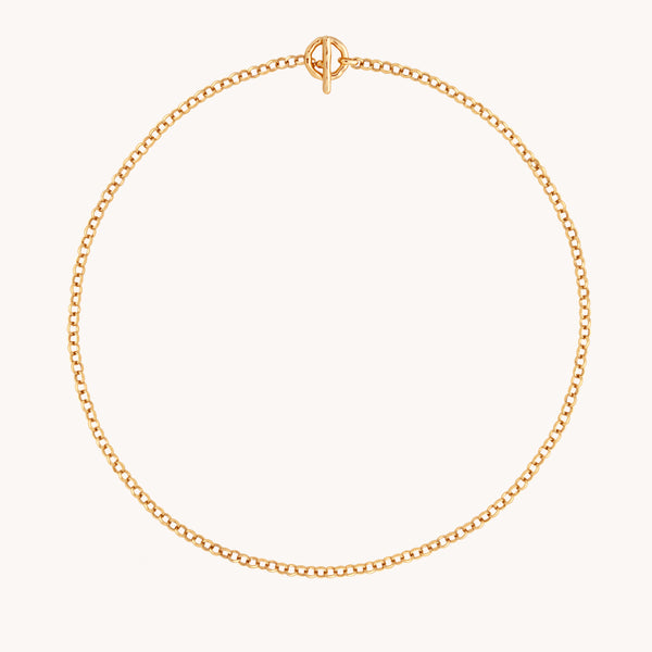 T-Bar Chain Necklace In Gold-Astrid &amp; Miyu
