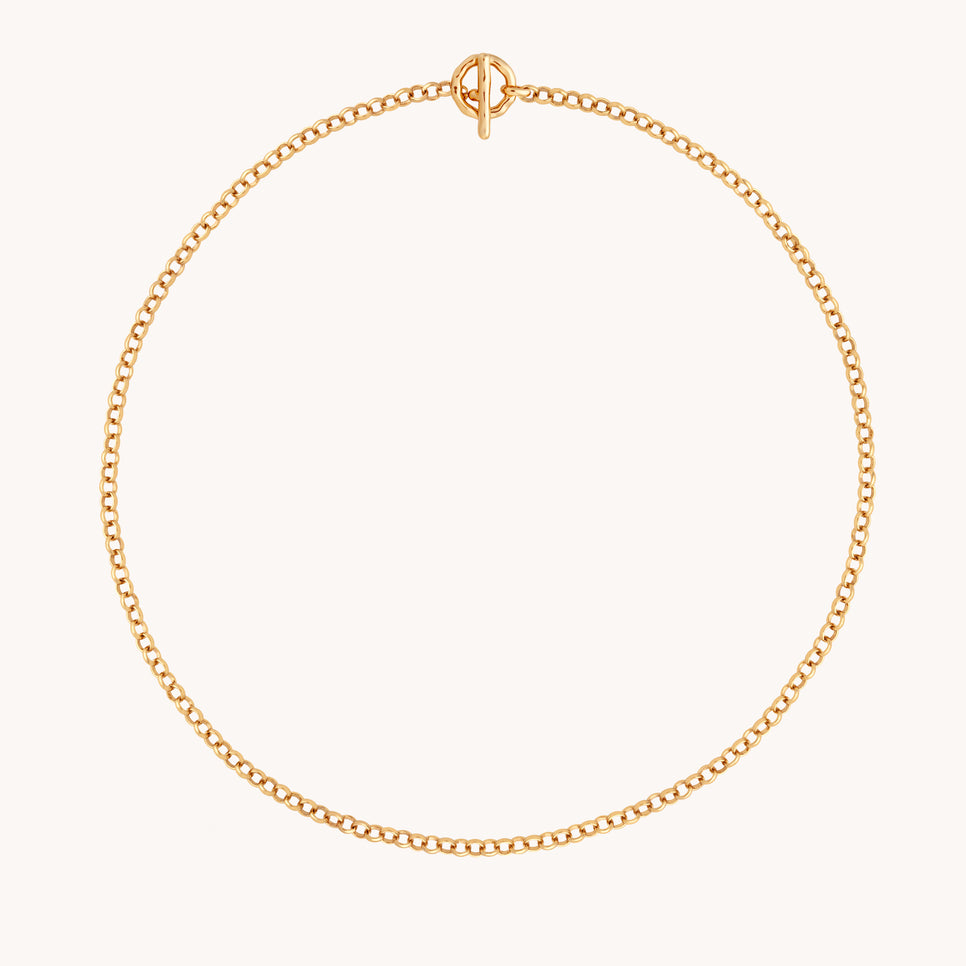 T-Bar Chain Necklace In Gold-Astrid &amp; Miyu