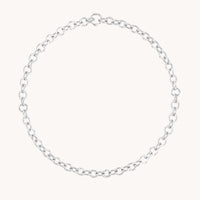 Molten Link Chain Necklace in Silver-Astrid &amp; Miyu