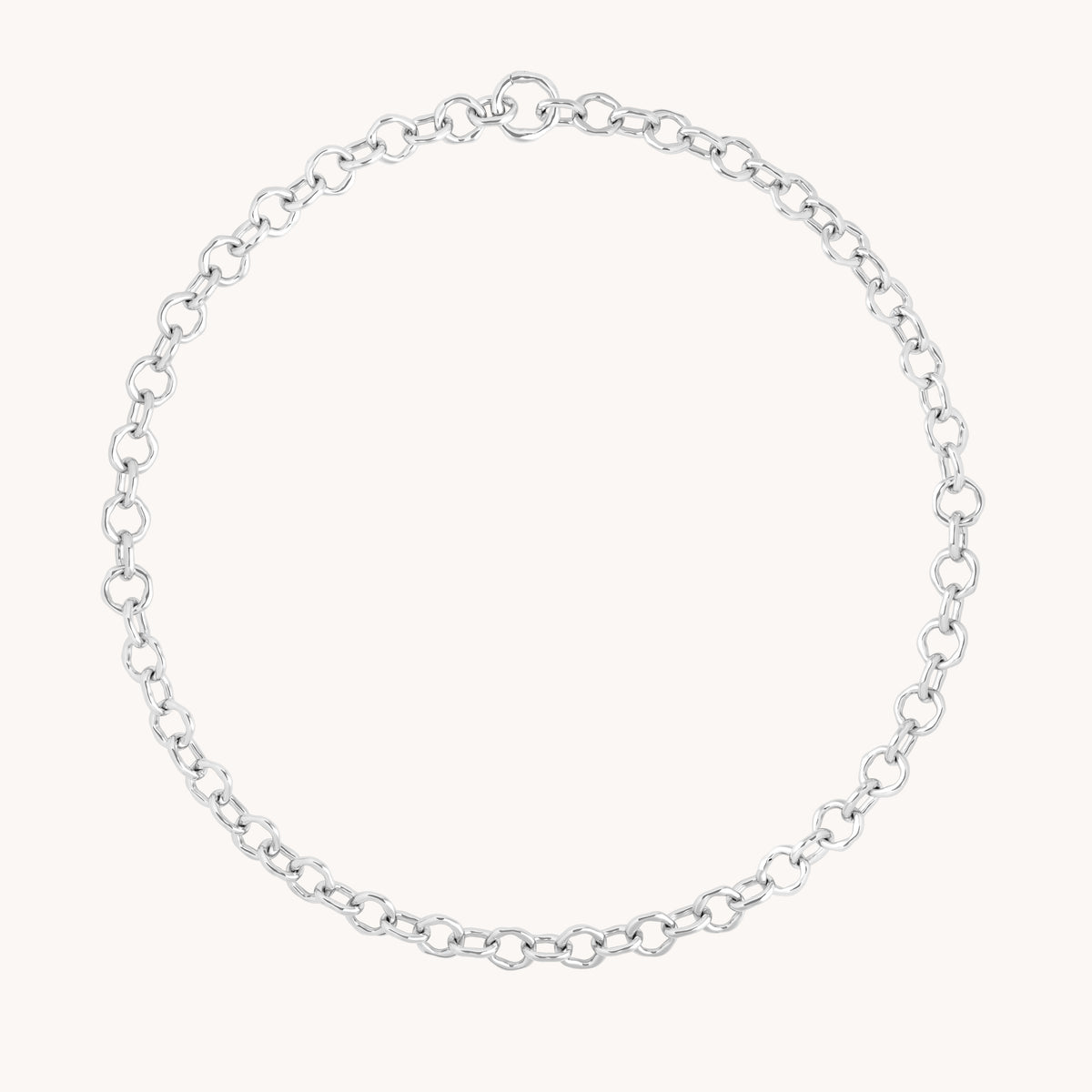 Molten Link Chain Necklace in Silver-Astrid &amp; Miyu