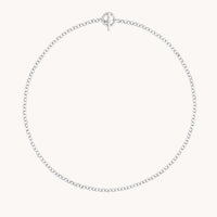 T-Bar Chain Necklace in Silver-Astrid &amp; Miyu