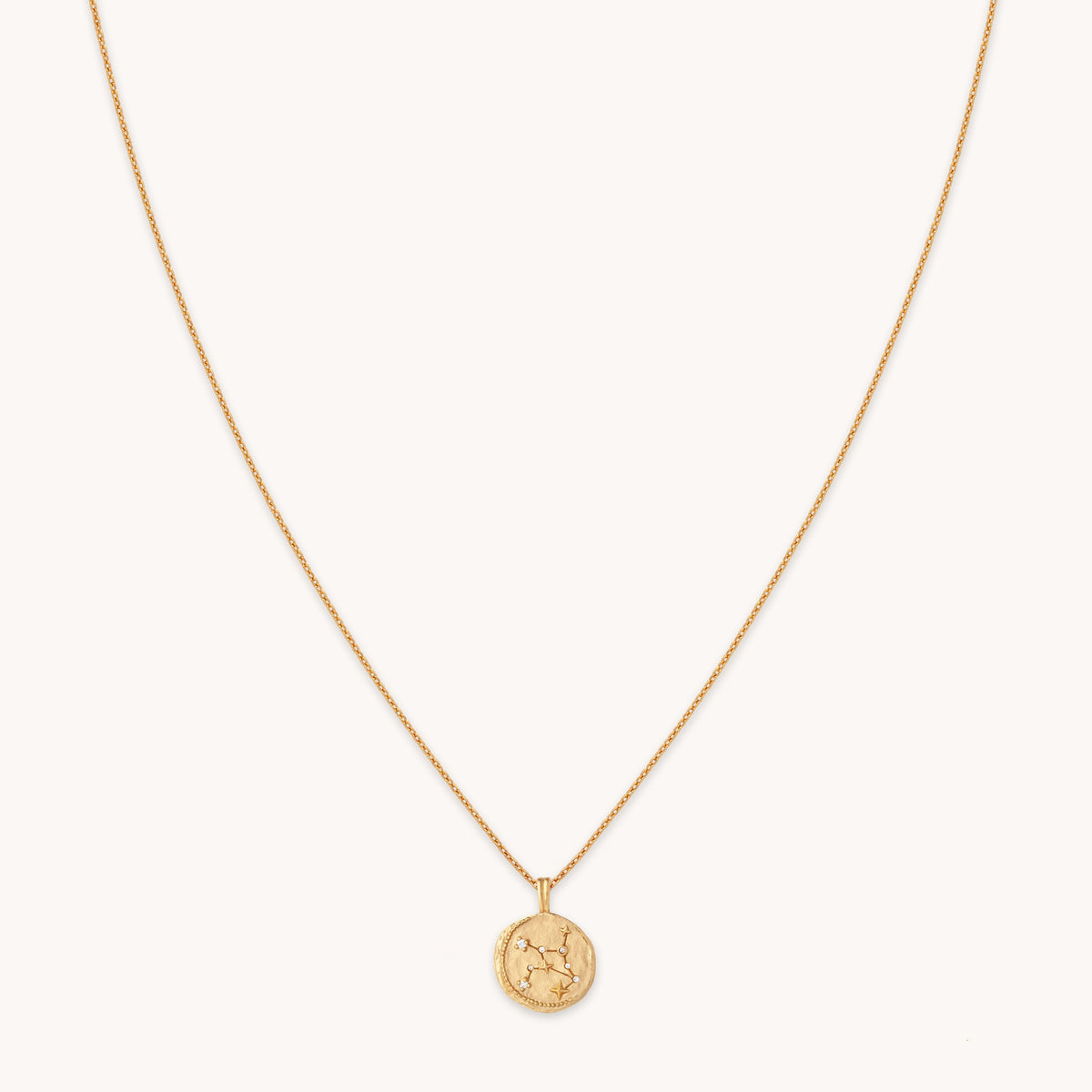 Virgo Zodiac Pendant Necklace in Gold