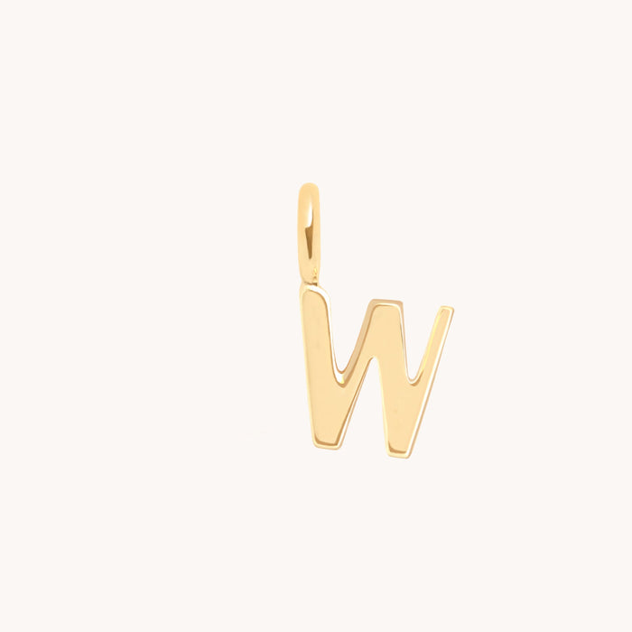 Initial Charms - W Initial Charm 9k Gold - Welding Charm - Astrid &amp; Miyu