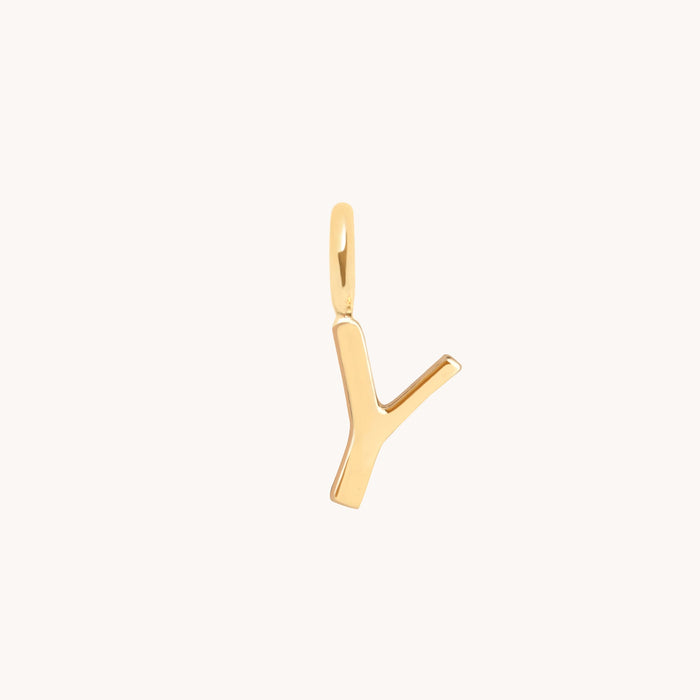 Initial Charms - Y Initial Charm 9k Gold - Welding Charm - Astrid &amp; Miyu
