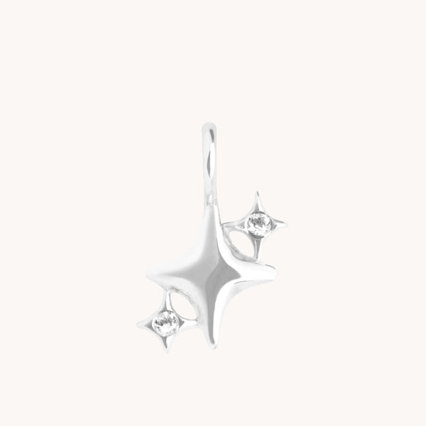 Motif Charms - Cosmic Cluster Charm 9k White Gold - Charms & Pendants - Astrid &amp; Miyu