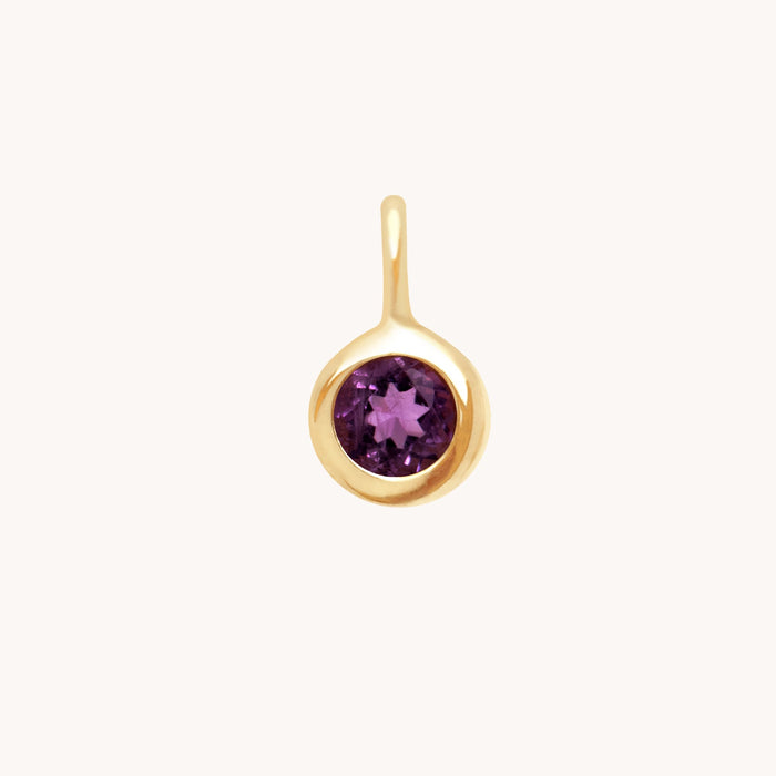 Birthstone Charms - Amethyst Intuition Charm 9k Gold - Welding Charm - Astrid &amp; Miyu