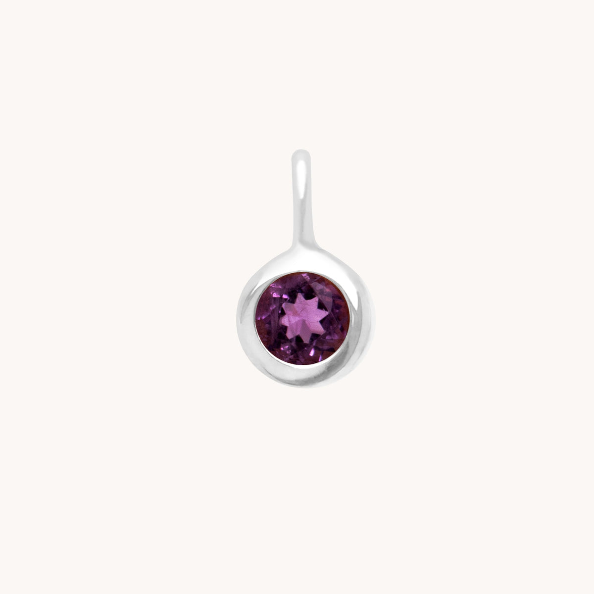 Birthstone Charms - Amethyst Intuition Charm 9k White Gold - Welding Charm - Astrid &amp; Miyu