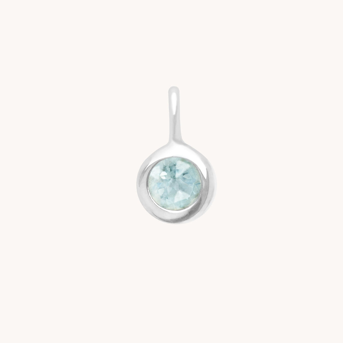 Birthstone Charms - Aquamarine Balance Charm 9k White Gold - Welding Charm - Astrid &amp; Miyu