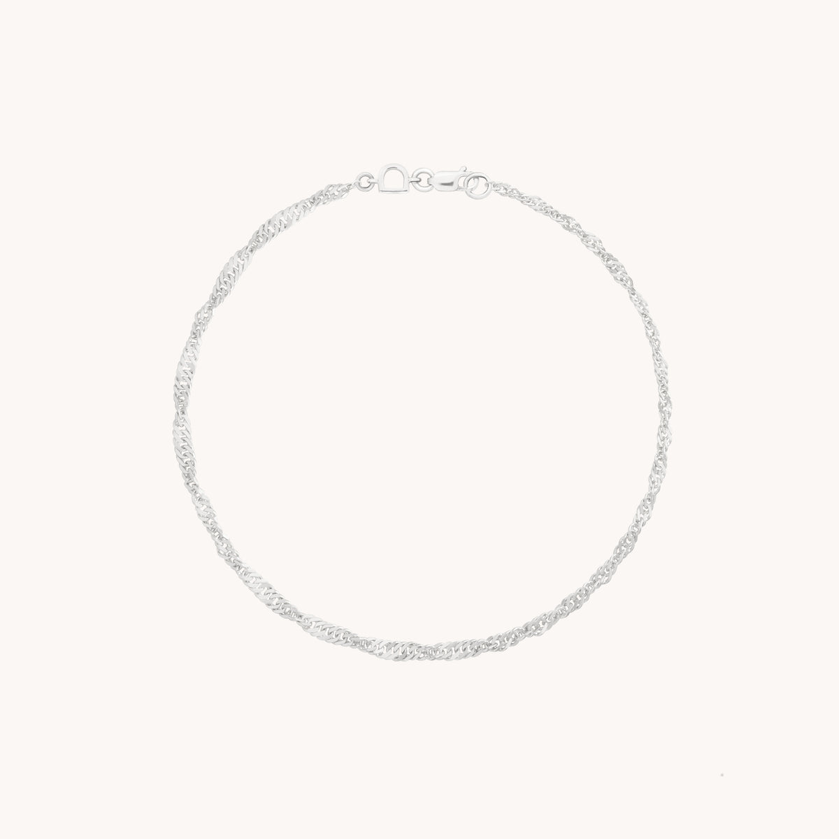 Bold Astrid Story Chain Bracelet in Solid White Gold-Astrid &amp; Miyu