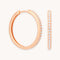 Crystal Hinge Large Hoops in Rose Gold