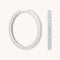 Crystal Hinge Large Hoops in Silver