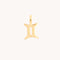 Gemini Jewellery - Gemini Zodiac Charm 9k Gold - Welding Charm - Astrid &amp; Miyu