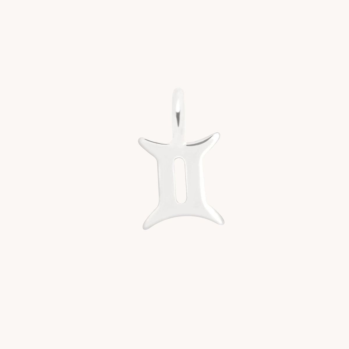 Gemini Jewellery - Gemini Zodiac Charm 9k White Gold - Welding Charm - Astrid &amp; Miyu