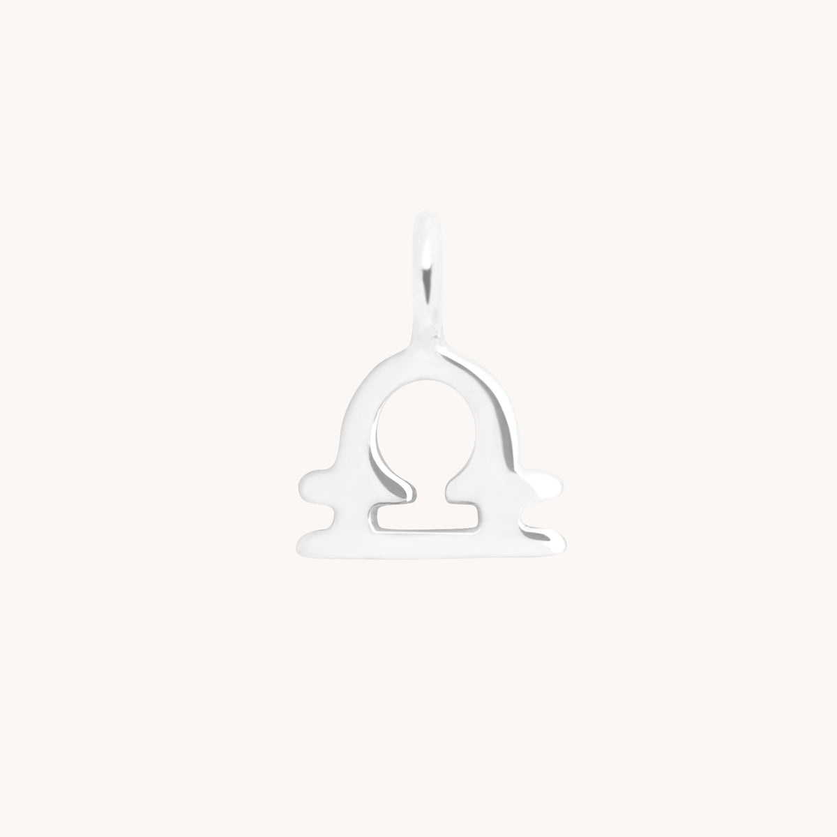 Libra Jewellery - Libra Zodiac Charm 9k White Gold - Welding Charm - Astrid &amp; Miyu