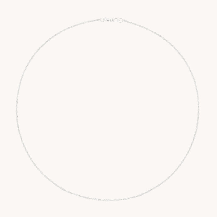 Bold Astrid Story Chain Necklace in Solid White Gold-Astrid &amp; Miyu