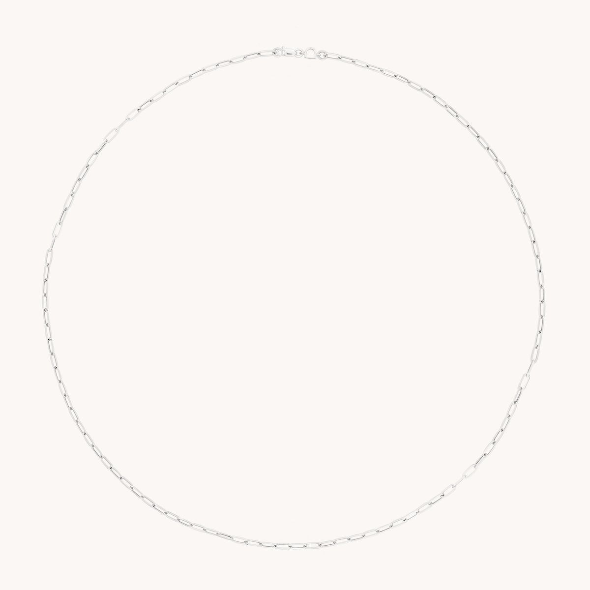 Piccadilly Story Chain Necklace in Solid White Gold-Astrid &amp; Miyu
