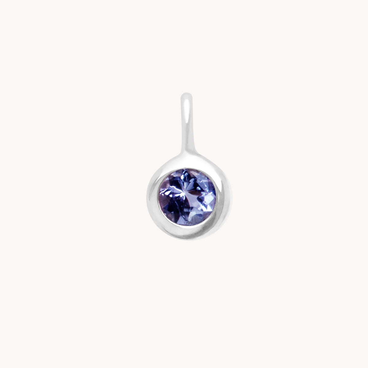 Birthstone Charms - Tanzanite Faith Charm 9k White Gold - Welding Charm - Astrid &amp; Miyu