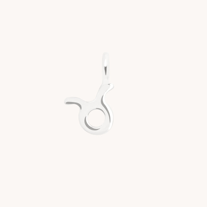 Taurus Zodiac Charm 9k White Gold - Welding Charm - Astrid &amp; Miyu