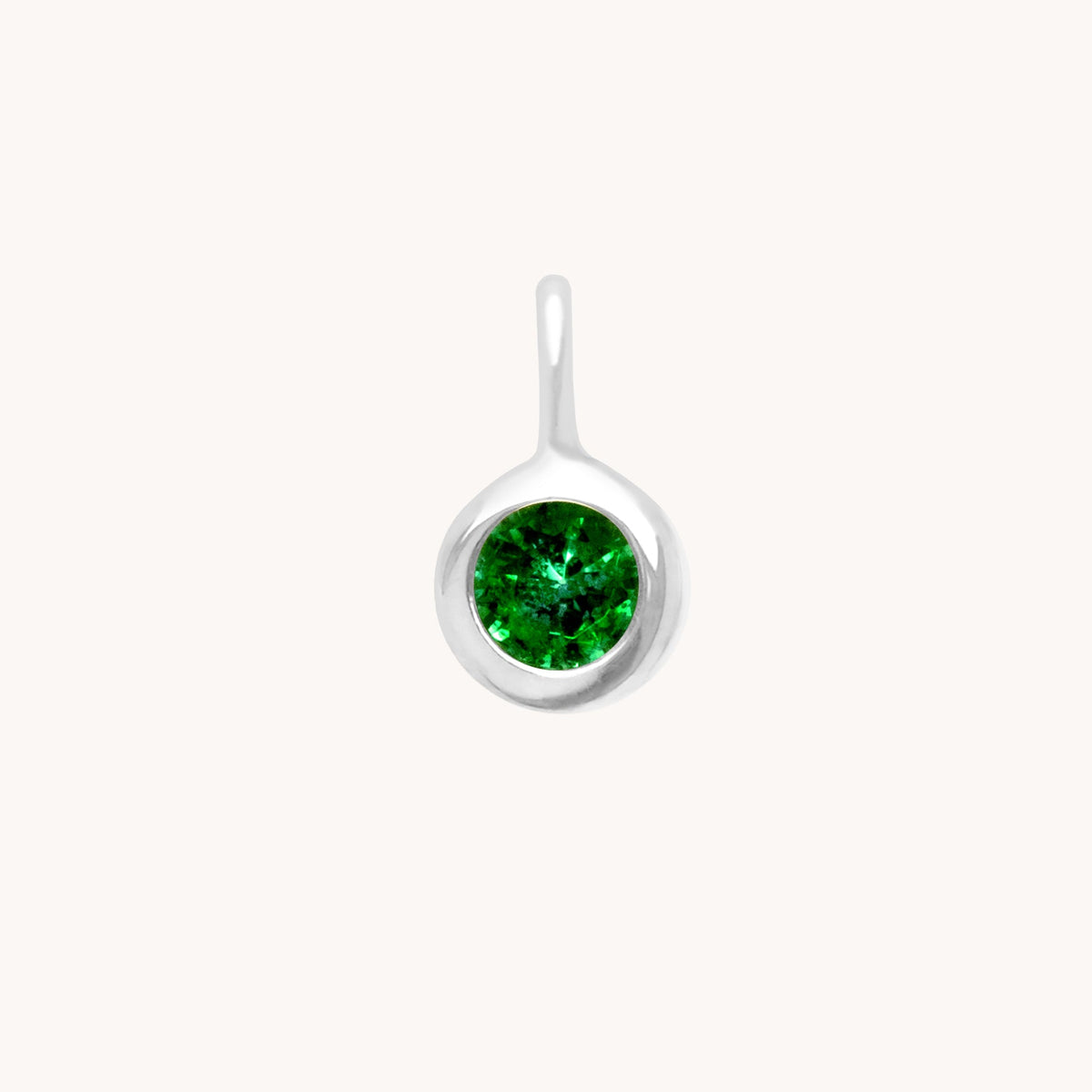 Birthstone Charms - Tsavorite Abundance Charm 9k White Gold - Welding Charm - Astrid &amp; Miyu