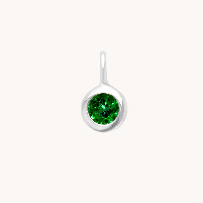 Birthstone Charms - Tsavorite Abundance Charm 9k White Gold - Welding Charm - Astrid &amp; Miyu