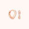 18k Rose Gold Plated Jewellery - Wave Crystal Huggies in Rose Gold - Huggies - Astrid &amp; Miyu