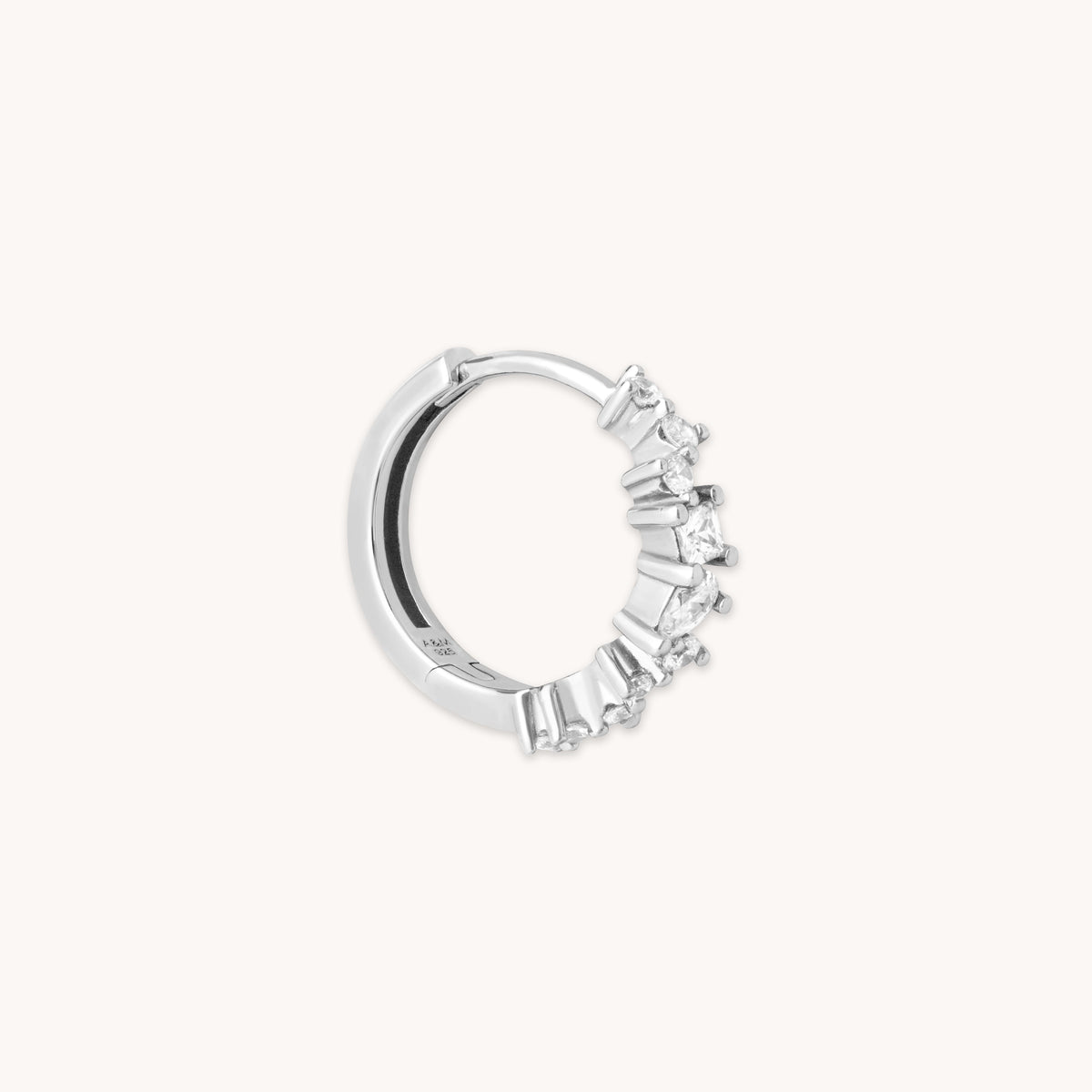 Celestial Crystal Hoop 11.5mm in Silver