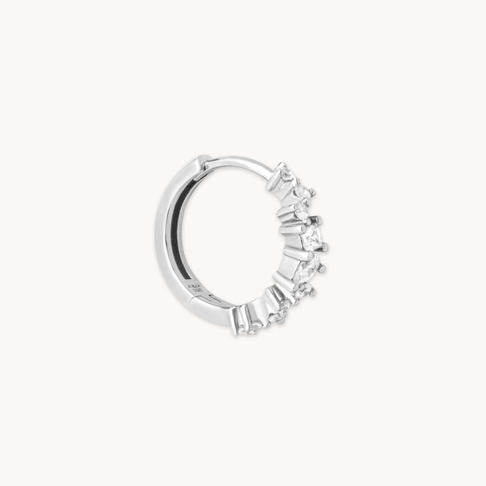 Celestial Crystal Hoop 11.5mm in Silver