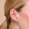 Celestial Crystal Hoop 11.5mm in Silver Worn