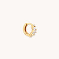 Celestial Crystal Hoop 6.5mm in Gold