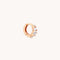 Celestial Crystal Hoop 6.5mm in Rose Gold