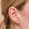 Celestial Crystal Hoop 8mm in Gold worn