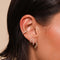 Celestial Crystal Hoop 8mm in Gold worn