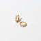 Radiant Pearl Huggies in Gold flat lay