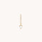 Earrings - Heart Gem Drop Piercing Hoop in Solid Gold - Piercing Hoop - Astrid &amp; Miyu