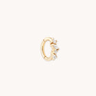 April White Topaz - Cluster Topaz Rook Hoop in Solid Gold - Rook Piercing Hoop - Astrid &amp; Miyu