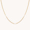 Station Navette Crystal Necklace in Gold