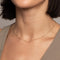 Station Navette Crystal Necklace in Gold worn
