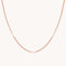 Station Navette Crystal Necklace in Rose Gold
