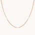 Station Navette Crystal Necklace in Rose Gold