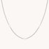 Station Navette Crystal Necklace in Silver