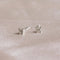 Birthstone Stud Earrings In Silver - April Birthstone Stud Earrings in Silver with Clear CZ - Stud Earrings - Astrid &amp; Miyu