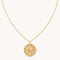 Bold Zodiac Aquarius Pendant Necklace in Gold