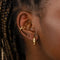 18k Gold Plated Jewellery - January Birthstone Stud Earrings in Gold with Garnet CZ - Stud Earrings - Astrid &amp; Miyu