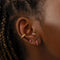 18k Gold Plated Jewellery - July Birthstone Stud Earrings in Gold with Ruby CZ - Stud Earrings - Astrid &amp; Miyu