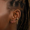 18k Gold Plated Jewellery - July Birthstone Huggies in Gold with Ruby CZ - Huggies - Astrid &amp; Miyu