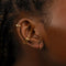 18k Gold Plated Jewellery - January Birthstone Huggies in Gold with Garnet CZ - Huggies - Astrid &amp; Miyu