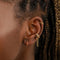 18k Gold Plated Jewellery - January Birthstone Huggies in Gold with Garnet CZ - Huggies - Astrid &amp; Miyu