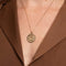 Bold Zodiac Aquarius Pendant Necklace in Gold worn